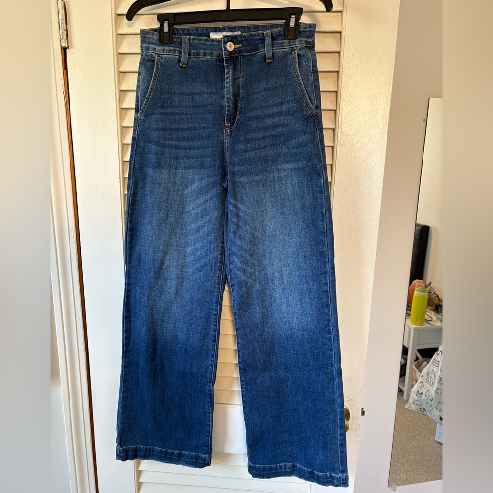 KanCan Dark Blue Wide Leg Jeans